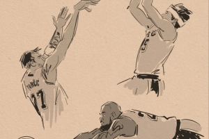 壁纸请珍藏！美漫画家晒作品 老詹鱼跃&小里1+2&东契奇绝平全都有_24直播网