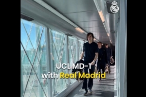 皇马官推晒曼市第一天：出发→抵达→赛前宣布会→赛前训练_24直播网