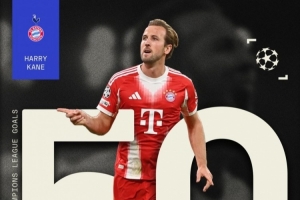 凯恩是欧冠历史第11位告竣50球的球员，，，，，英格兰球员首人_24直播网
