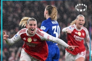 女子欧冠1/4决赛首回合：阿森纳3-1切尔西，，，，凯莉、鲁索、詹妹进球_24直播网