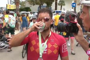 最先健身！阿扎尔完成225公里自行车骑行赛，，，，，奖励自己一瓶啤酒_24直播网