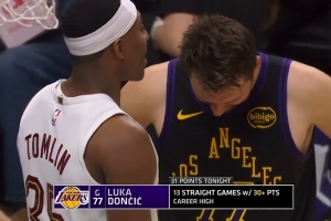 东契奇一连13场得分30+&继续刷新个人纪录 湖人队史第四长_24直播网