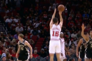 今天手很热！谢泼德接手递手掩护直接拔起掷中个人第6记三分球_24直播网