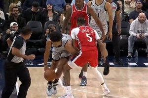 裁判就站在眼前！迪伦·哈珀显着出界&吹马刺球权 快船挑战乐成_24直播网