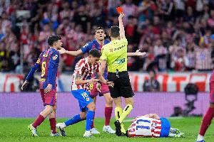 不满马丁未被罚下！马竞官方赛后开火：CTA不是复核过这种球吗？？？？？_24直播网