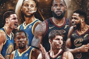 詹杜对决！美媒晒18年总决赛海报奚落：詹姆斯+TT+科沃尔VS杜库汤_24直播网