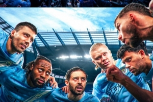 焦点战！曼城官方晒海报预热对阵阿森纳：哈兰德B席等多人出镜_24直播网